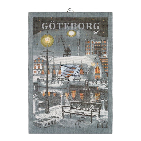 Göteborg Natt Kökshandduk 35x50 cm Flerfärgad