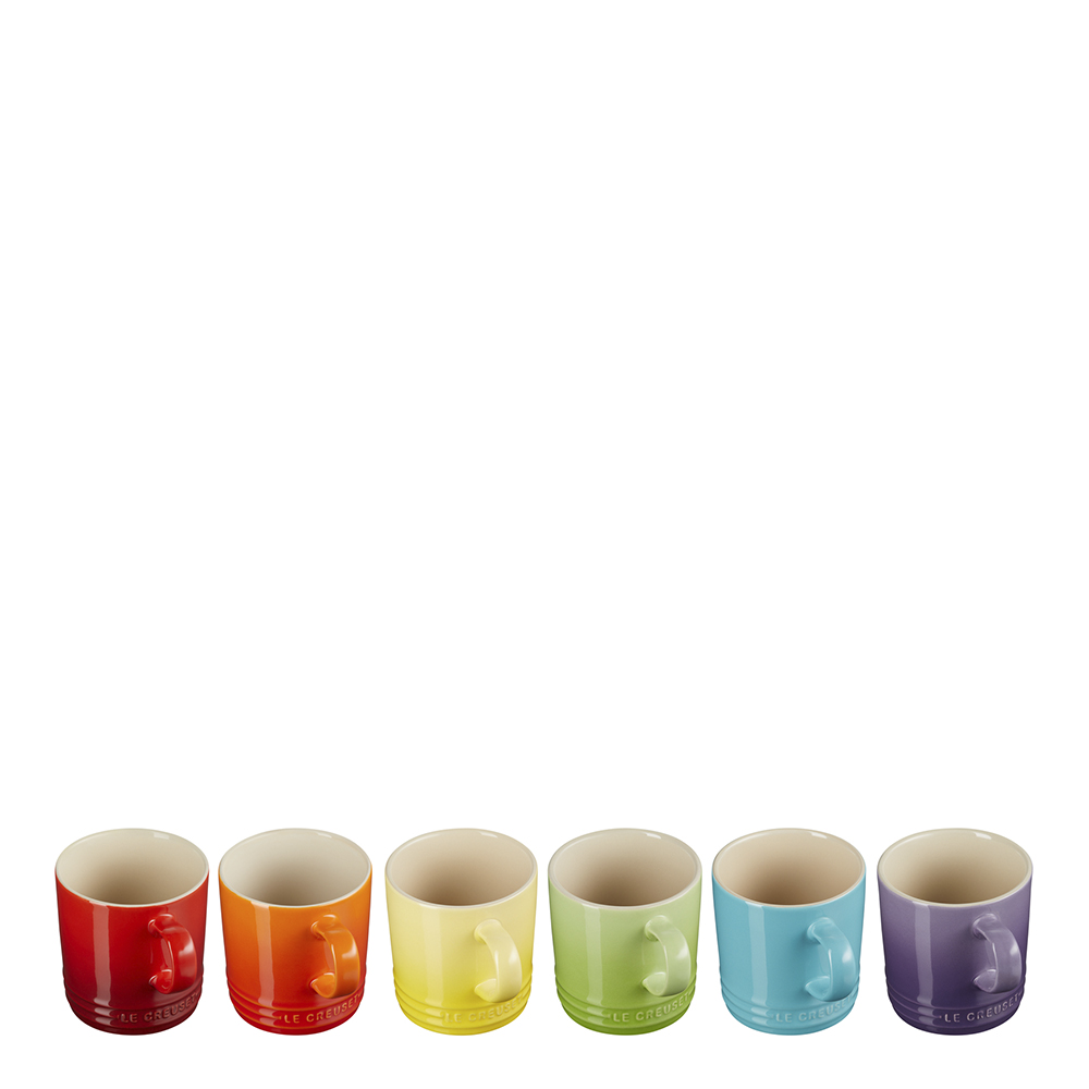 Le Creuset - Rainbow Cappuchinomugg 20 cl 6-pack