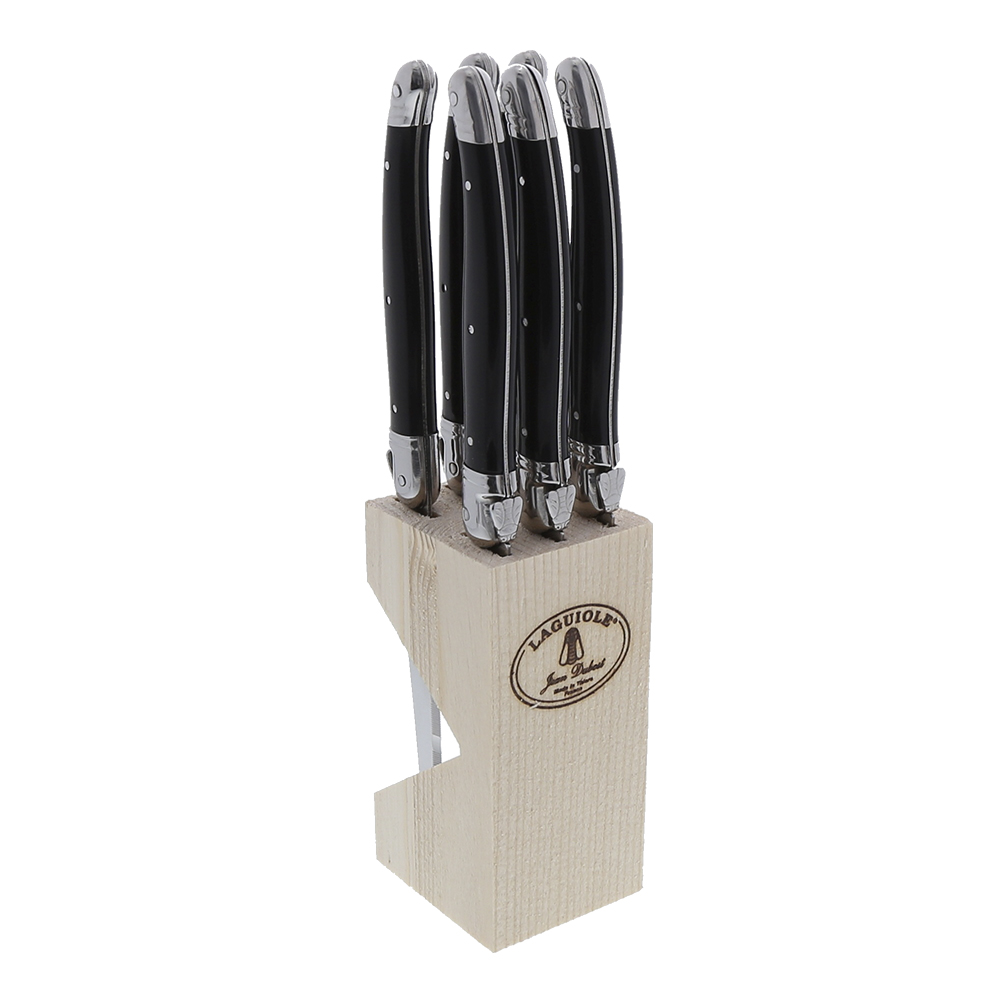 Jean Dubost Laguiole – Kniv 6-pack Svart