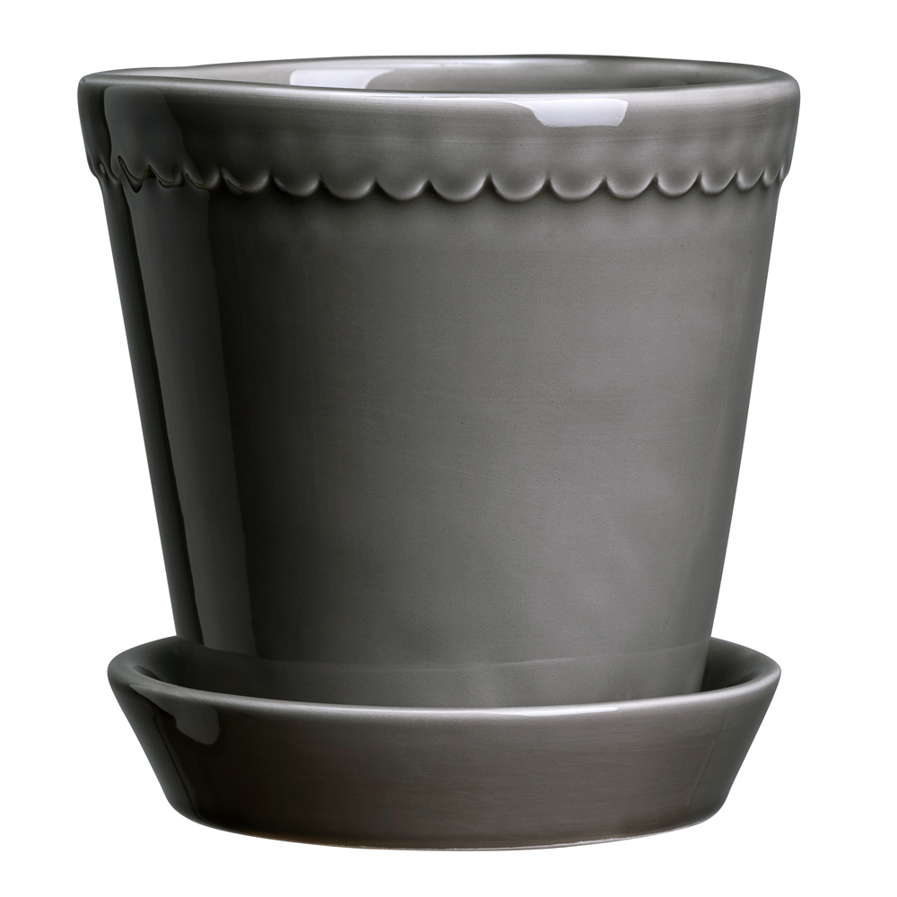 Produktfoto för Bergs Potter Helena kruka glaserad Ø18 cm Pearl grey