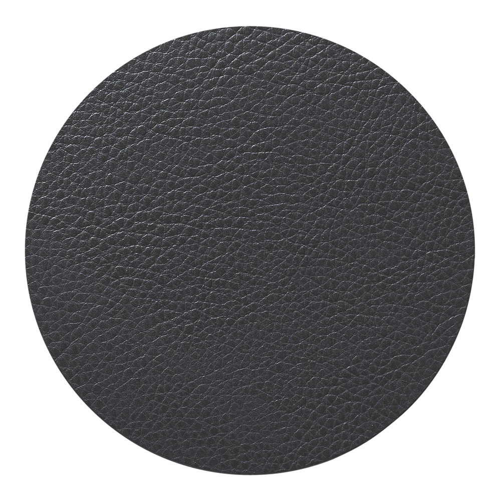 Lind DNA - Leather Serene Circle Glasunderlägg 10 cm Anthracite