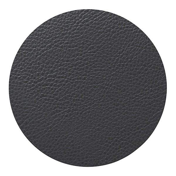Leather Serene Circle Glasunderlägg 10 cm Anthracite