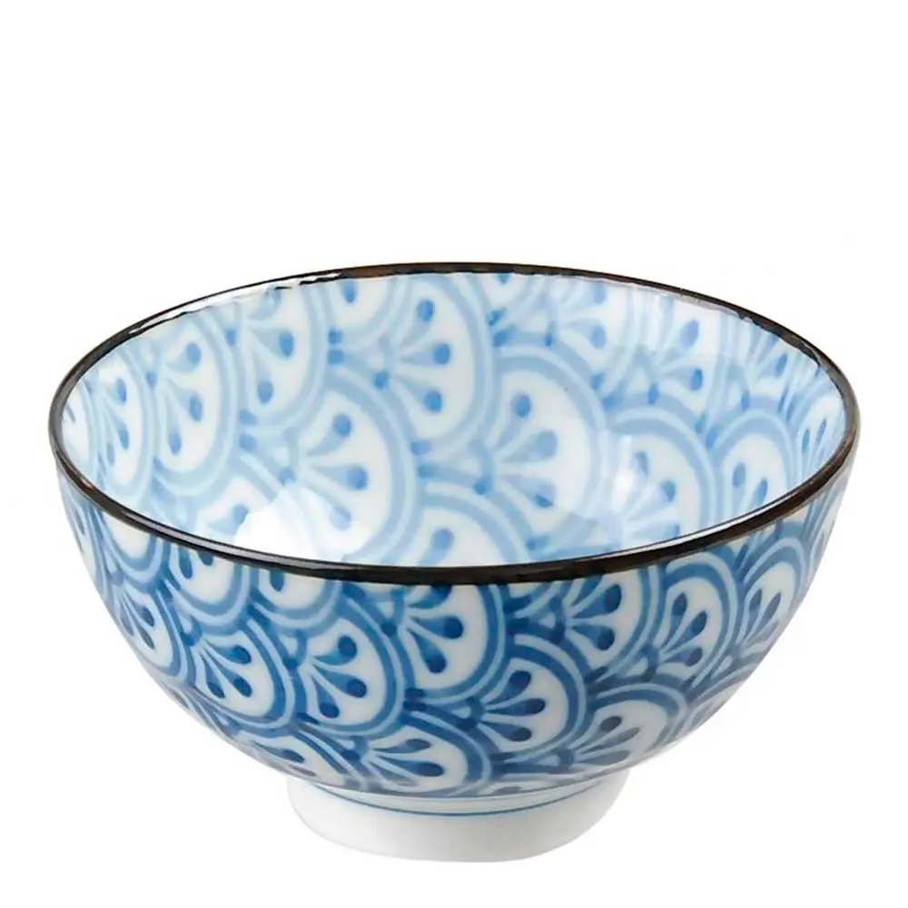 Mixed bowls skål 12 cm blå/hvit mønster A