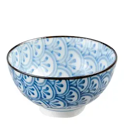 Tokyo Design Studio Mixed bowls skål 12 cm blå/hvit mønster A