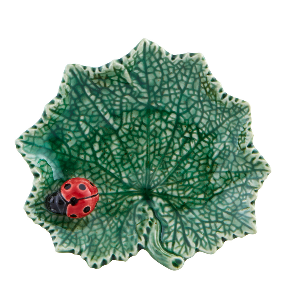 Bordallo Pinheiro - Countryside Leaves Skål Nyckelpiga 14x12,6 cm Grön