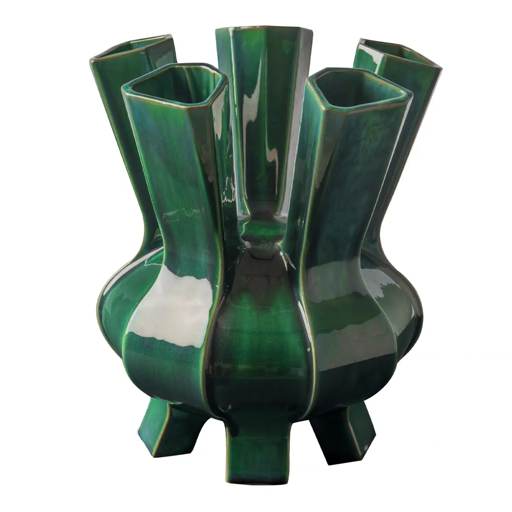 Puyi vase med 5 hull grønn