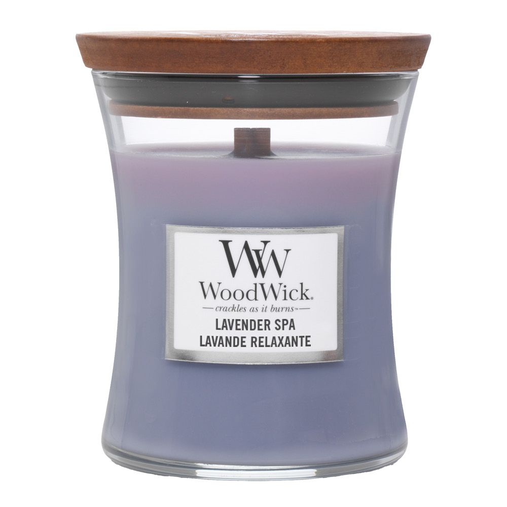 Läs mer om WoodWick - Hourglass doftljus medium lavender spa