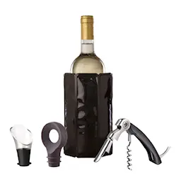 Vacu Vin Wine Classic Set 4 delar Svart/Silver