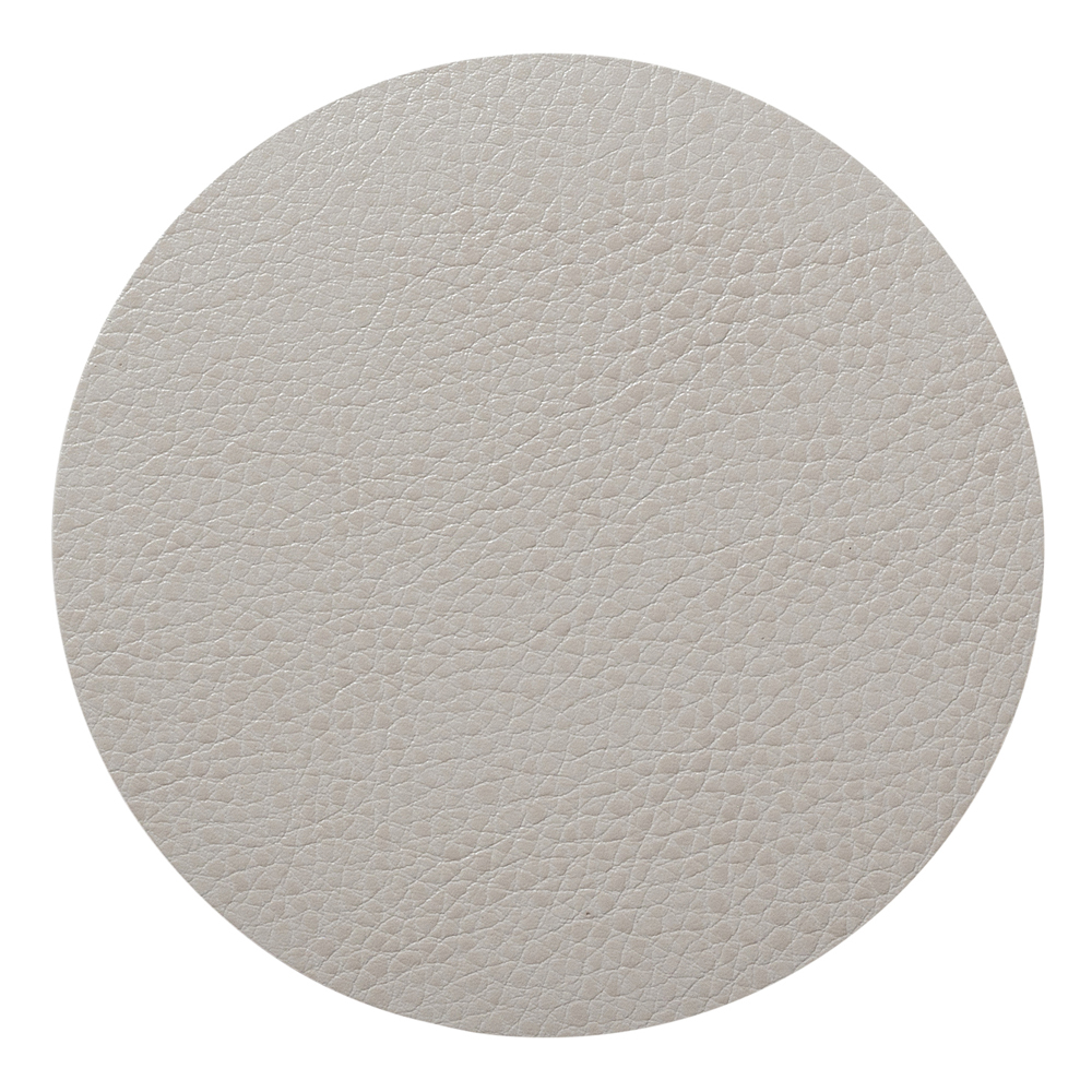 Lind DNA - Leather Serene Circle Glasunderlägg 10 cm Cream