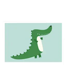 Kunskapstavlan Poster Mini Print A5  Krokodil
