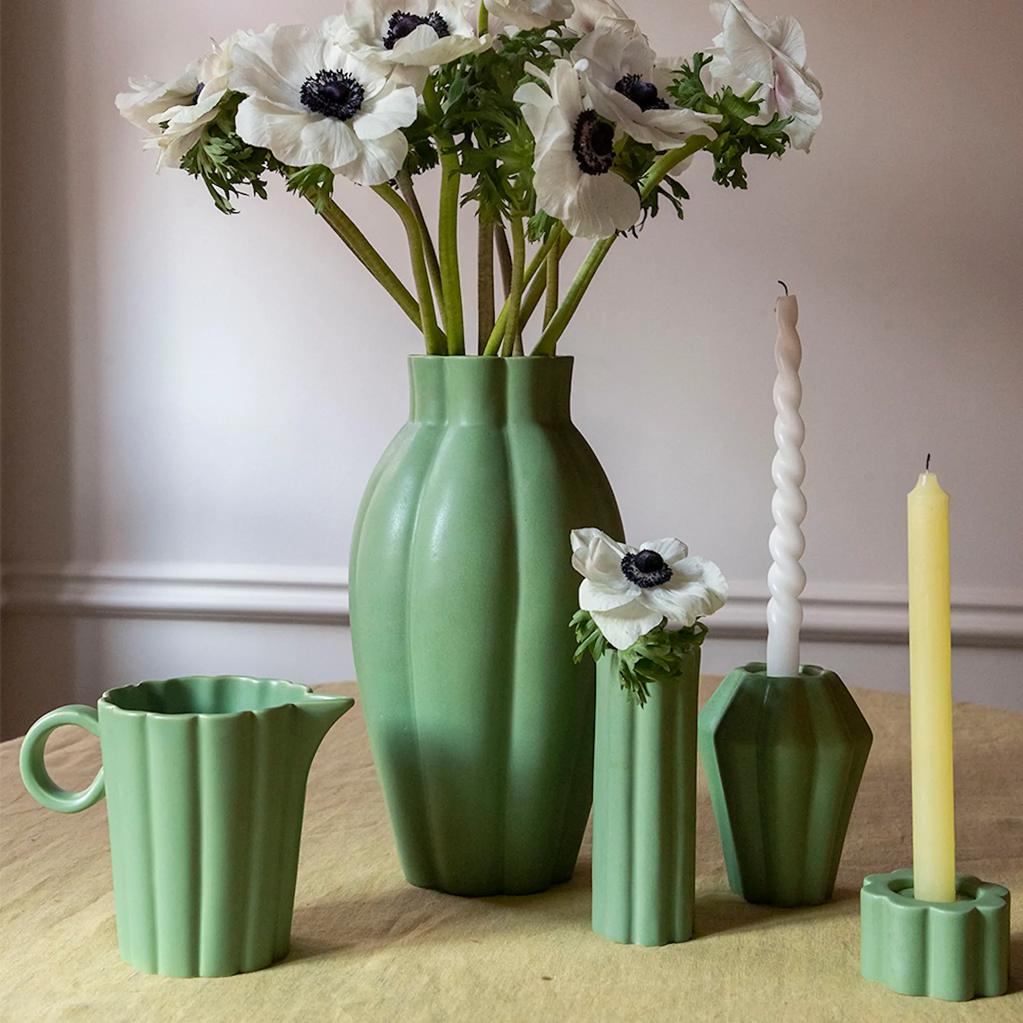 PotteryJo Birgit vase 35 cm olive