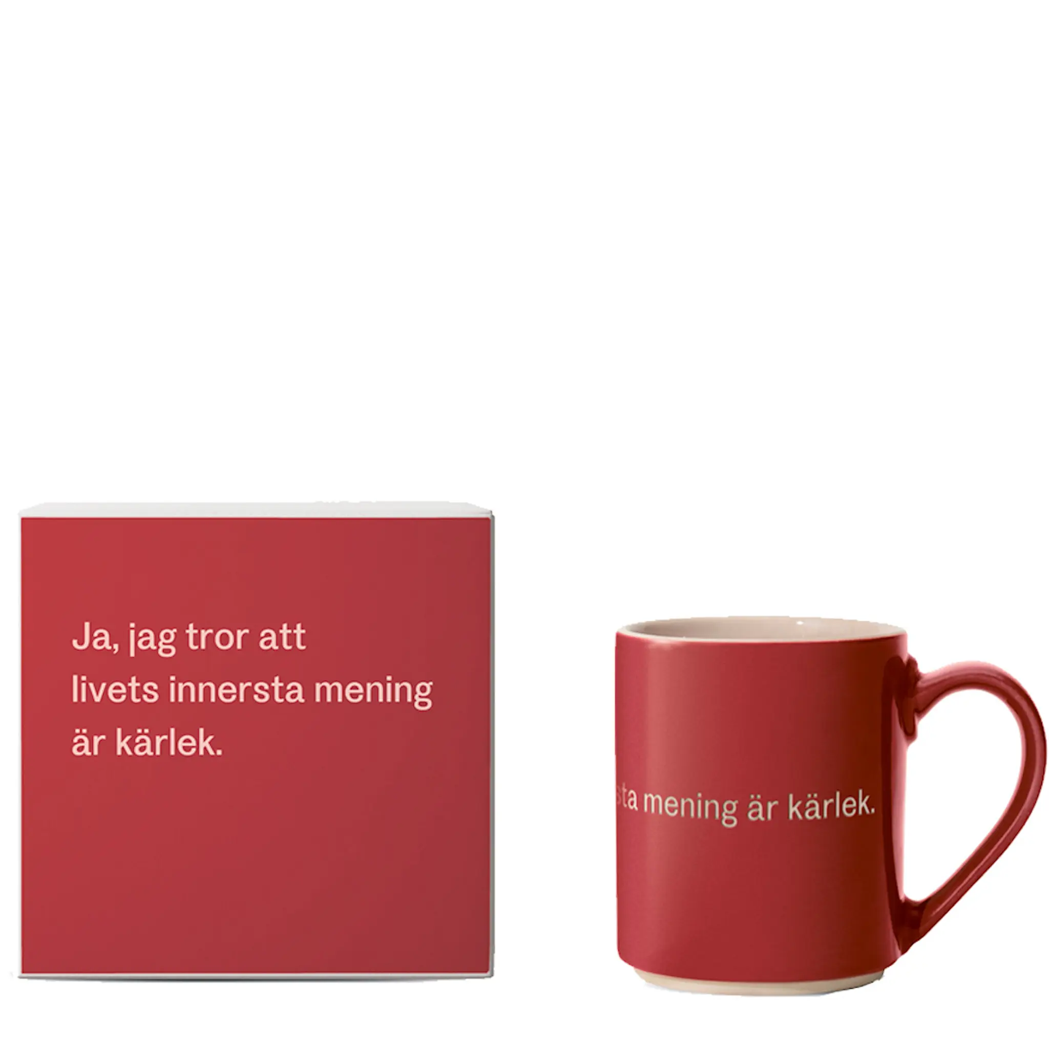 Design House Stockholm Astrid Lindgren Mugg Ja, jag tror att livets innersta… Röd