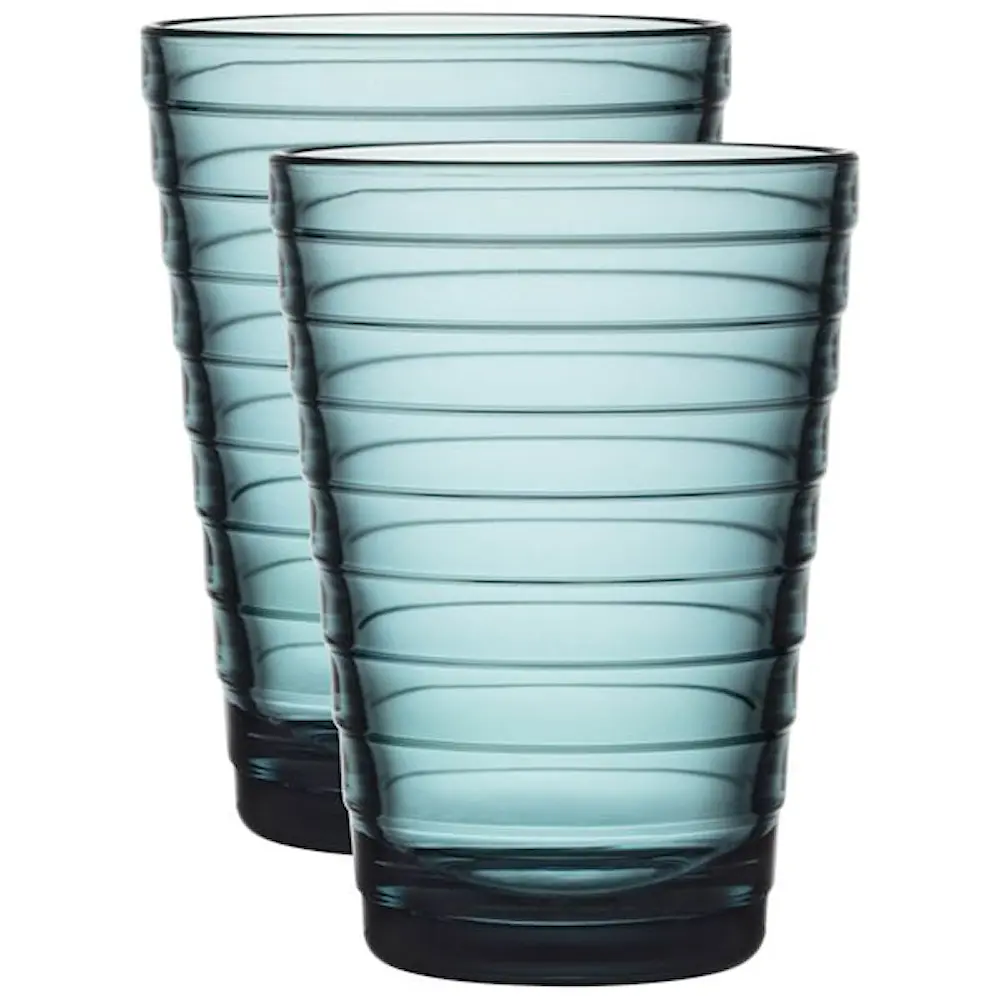 Aino Aalto glass 33 cl 2p sjøblå