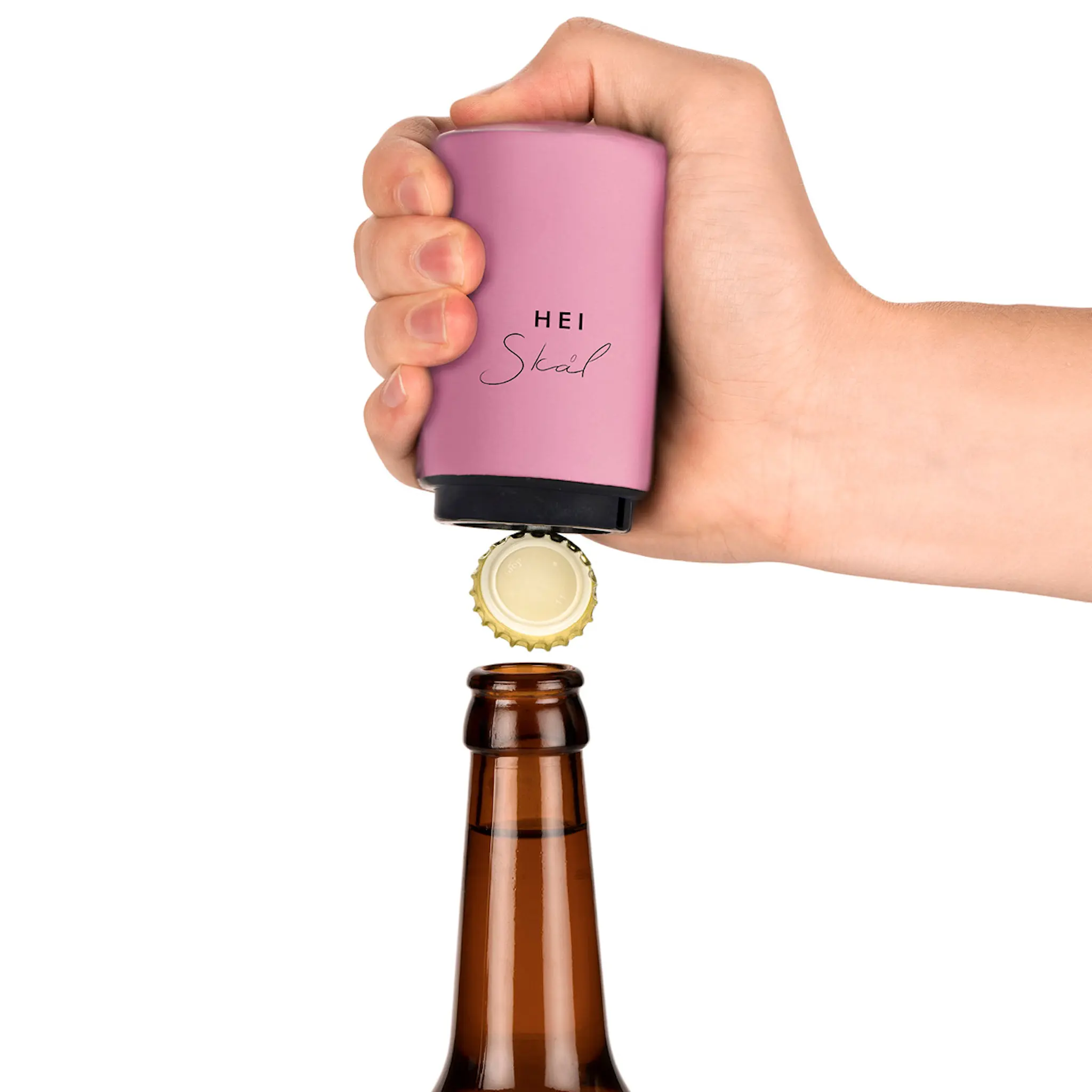 Pictureit Automatisk flasköppnare hei skål 9,5 cm rosa
