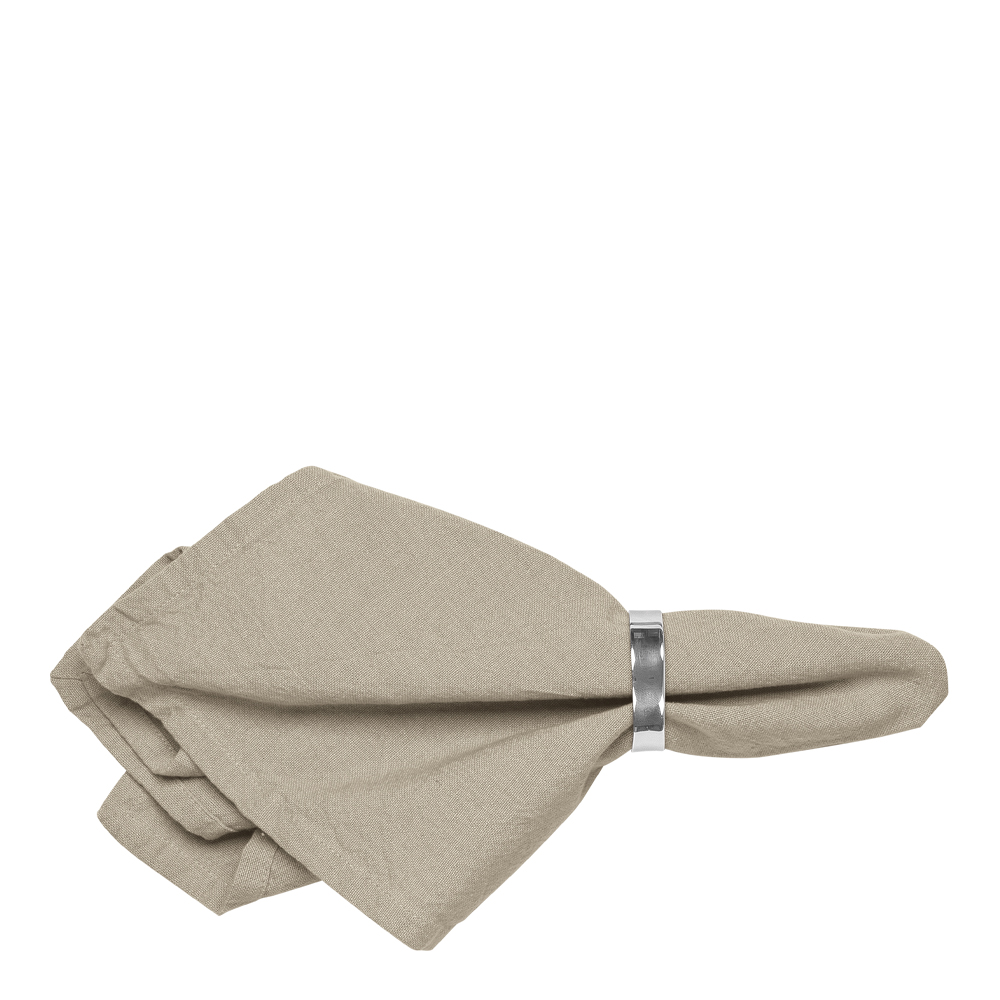 Broste Copenhagen – Wille Tygservett 45×45 cm Taupe