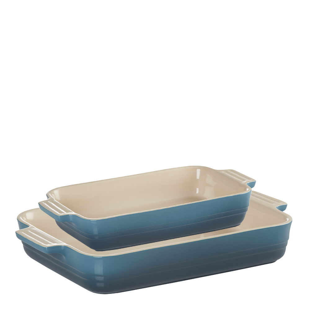 Le Creuset - Ugnsformset Stengods 25+32 cm Deep teal