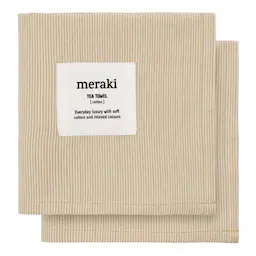 Meraki Verum Kökshandduk 75x55 cm 2-pack Off white/Safari