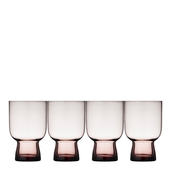 Sorrento vattenglas 30 cl 4-pack rosa