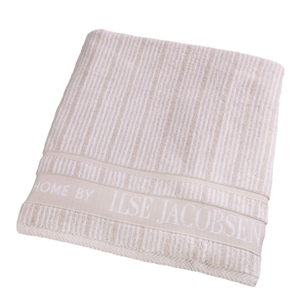 Home by Ilse Jacobsen - Bath Collection Pyyhe 70x140 cm Sand Beige Stripes