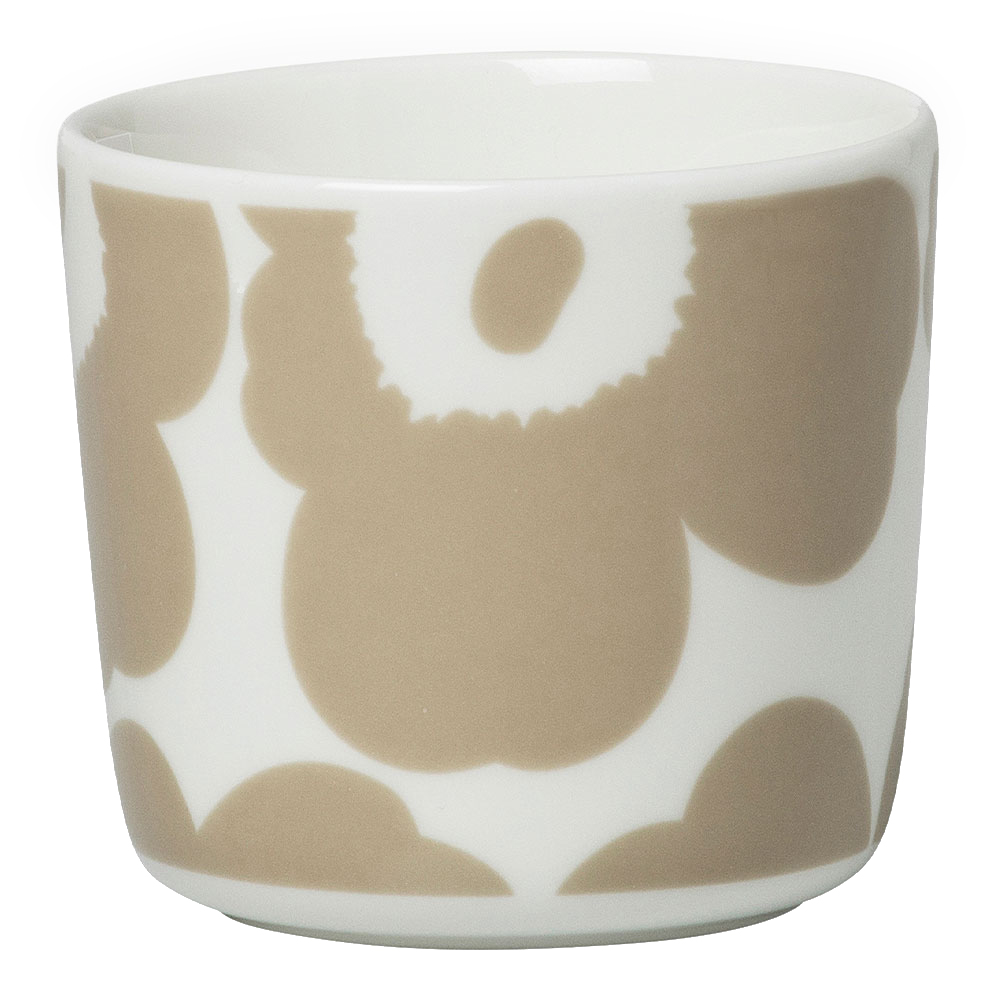 Marimekko – Oiva/Unikko Mugg Utan Öra 20 cl Beige/Vit