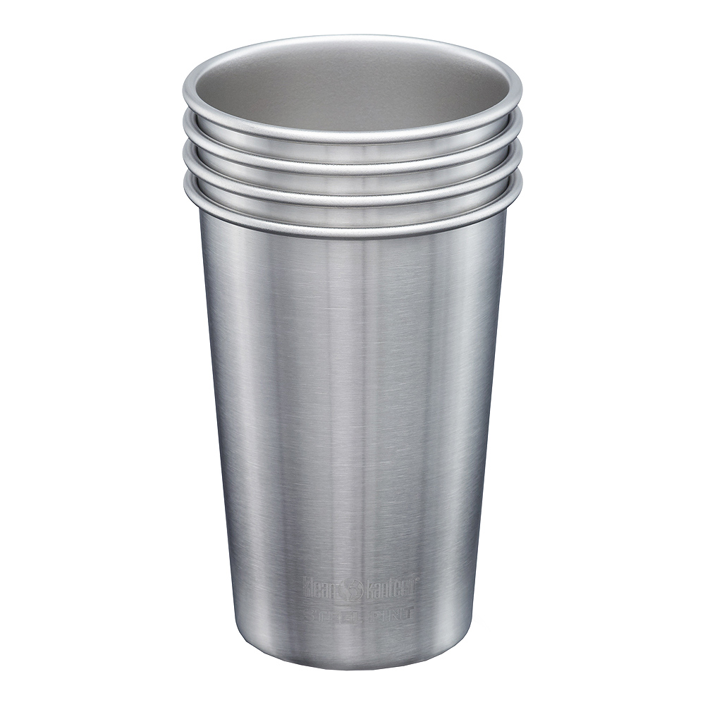 Klean Kanteen – Steel Pint Mugg 473 ml 4-pack Borstat stål