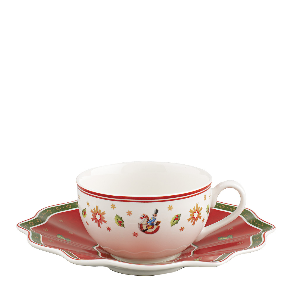 Läs mer om Villeroy & Boch - Toys Delight kaffe/tekopp med fat 17 cl vit/röd