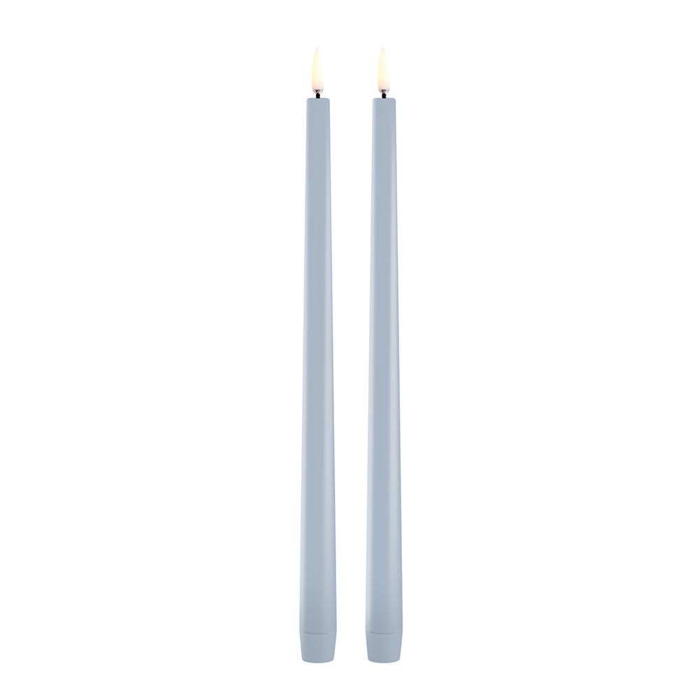 Uyuni Lighting – Taper Candles slim LED-kronljus 2,3×32 cm 2-pack ljusblå