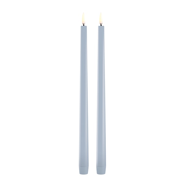 Taper Candles slim LED-kronljus 2,3x32 cm 2-pack ljusblå