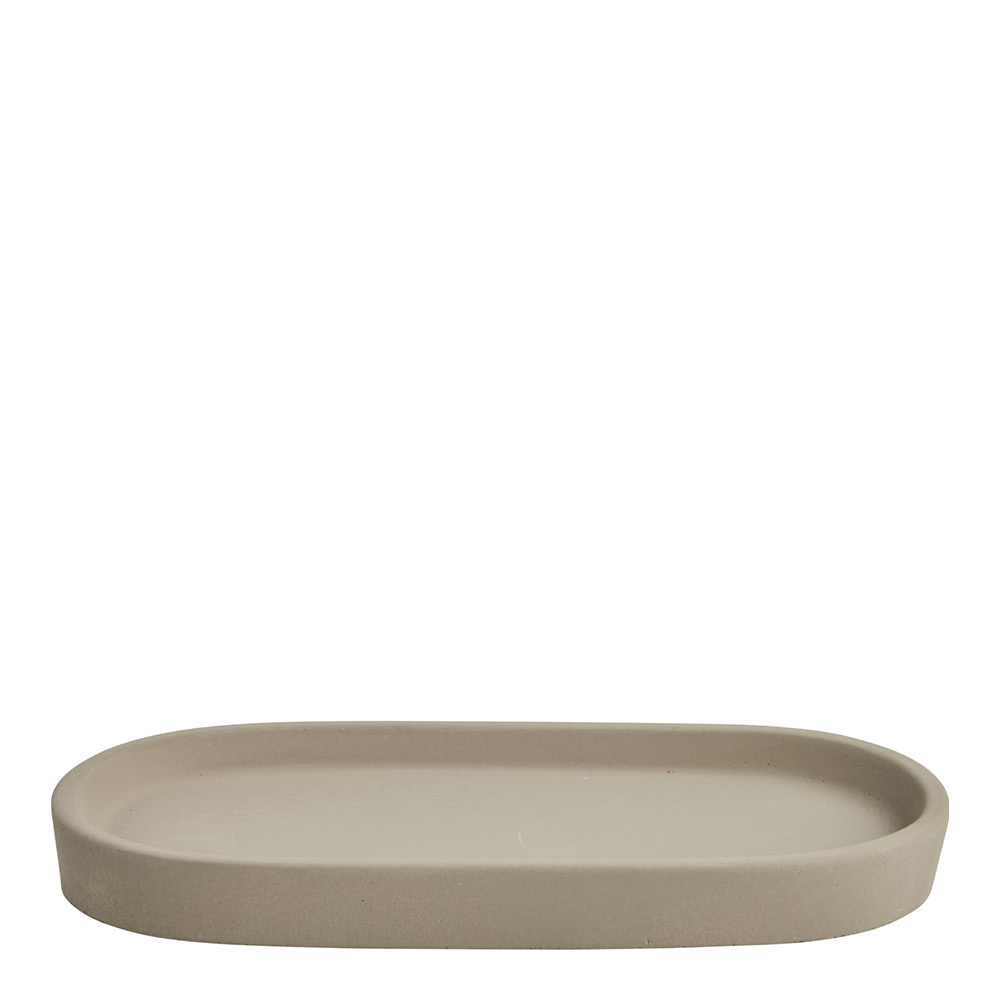 Läs mer om Simple Goods - Clean betongbricka oval 25x11 cm grå