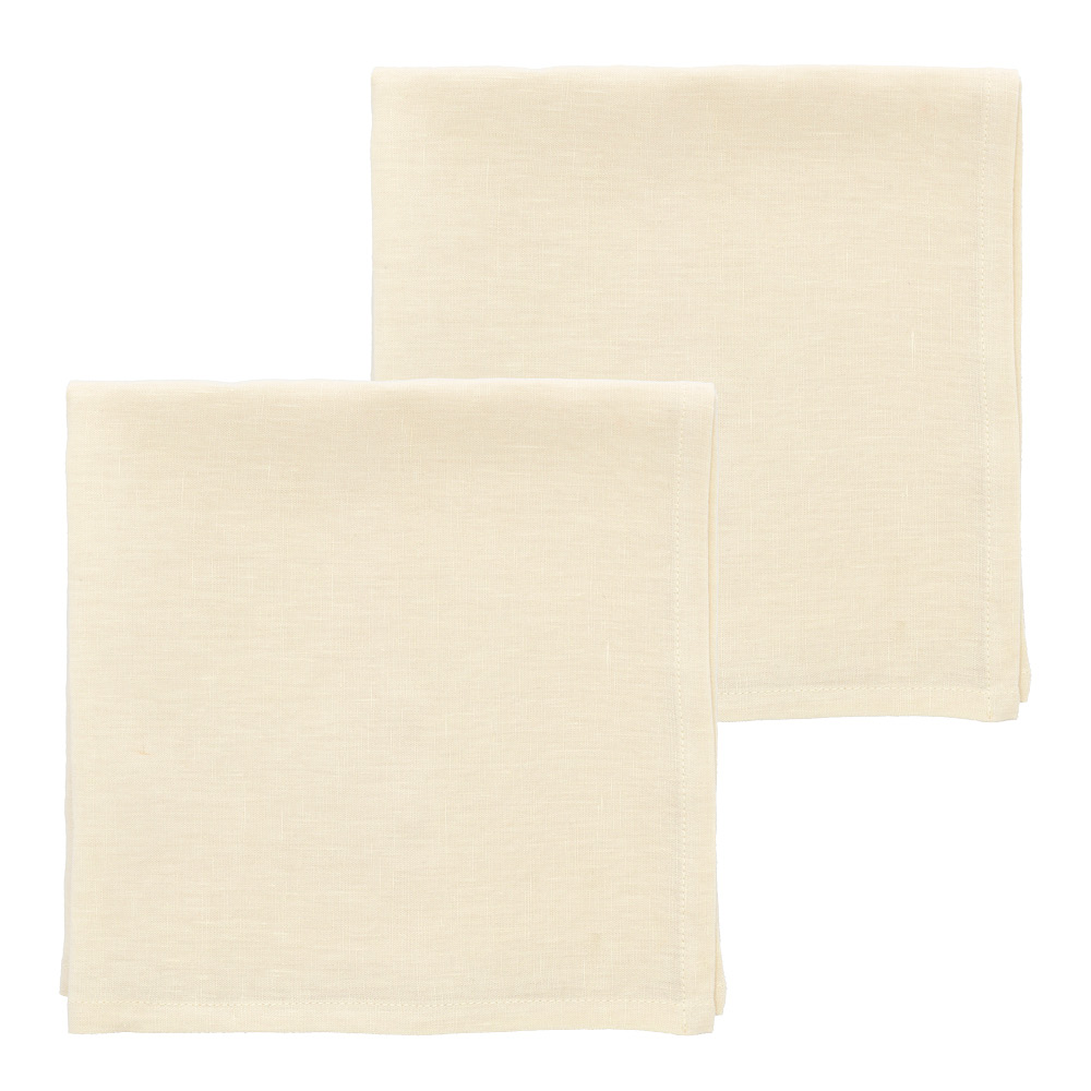 Södahl – Pure Linen Tygservett 45×45 cm 2-pack Ecru