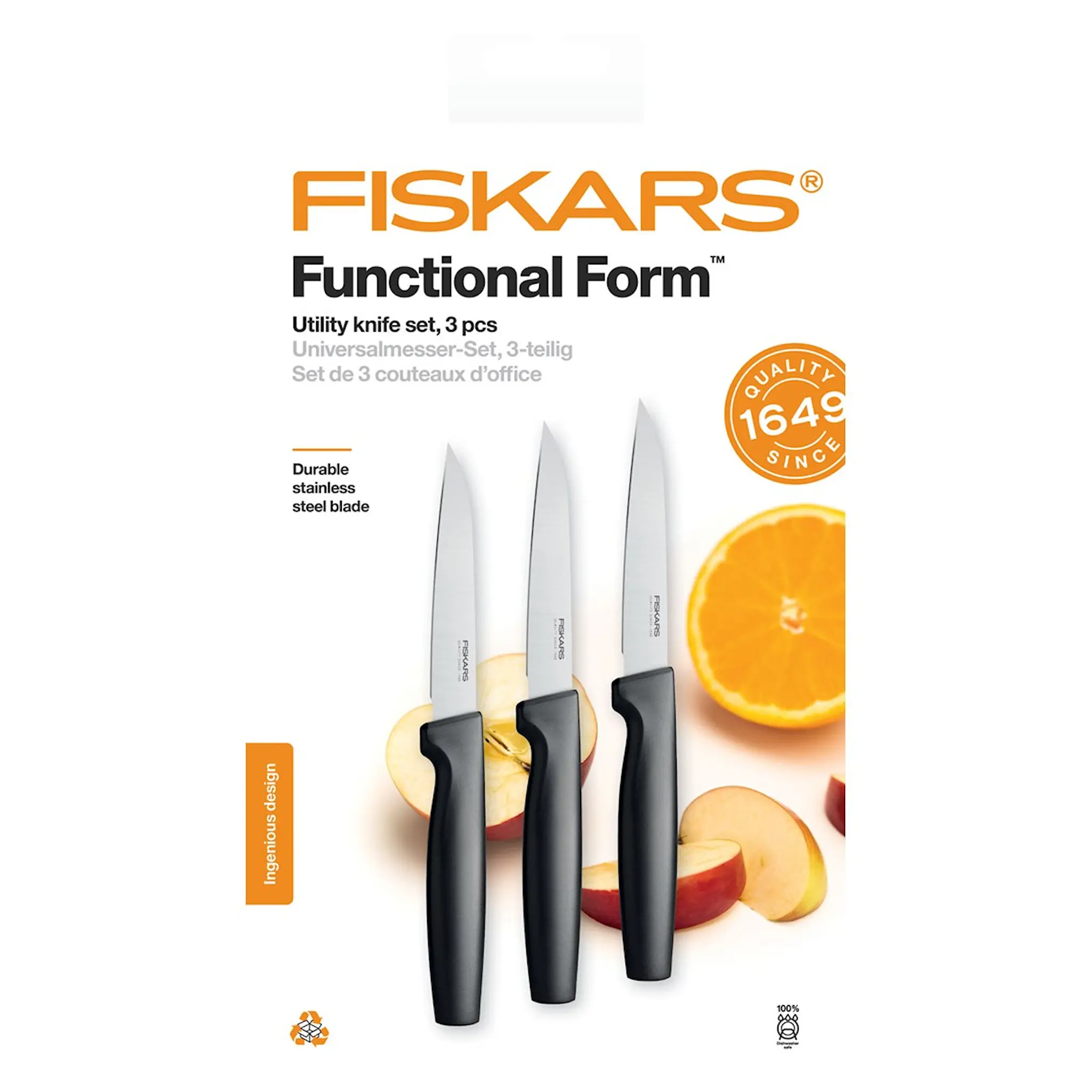 Fiskars Functional Form Universalknivset 3-pack