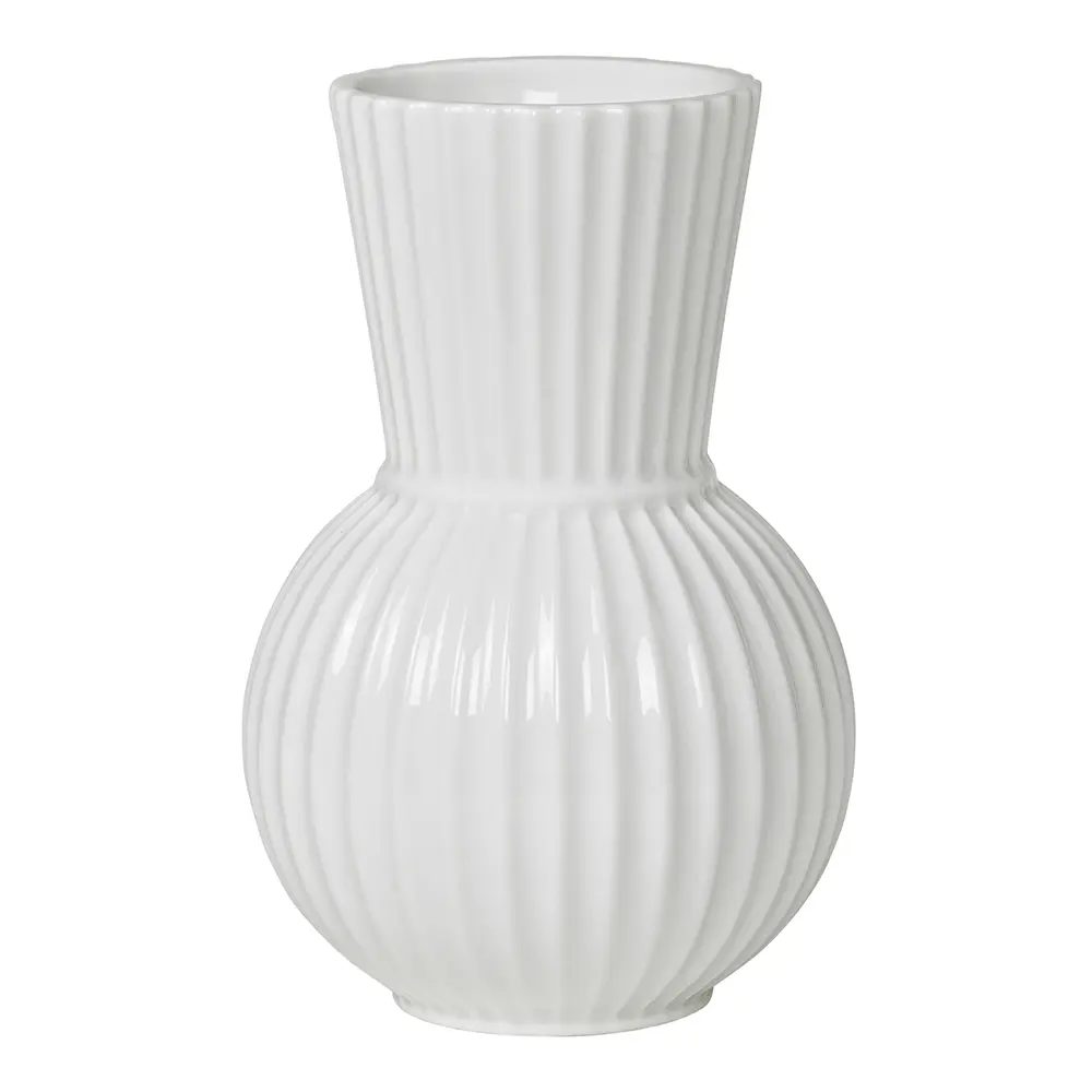 Tura vase 18 cm porselen hvit