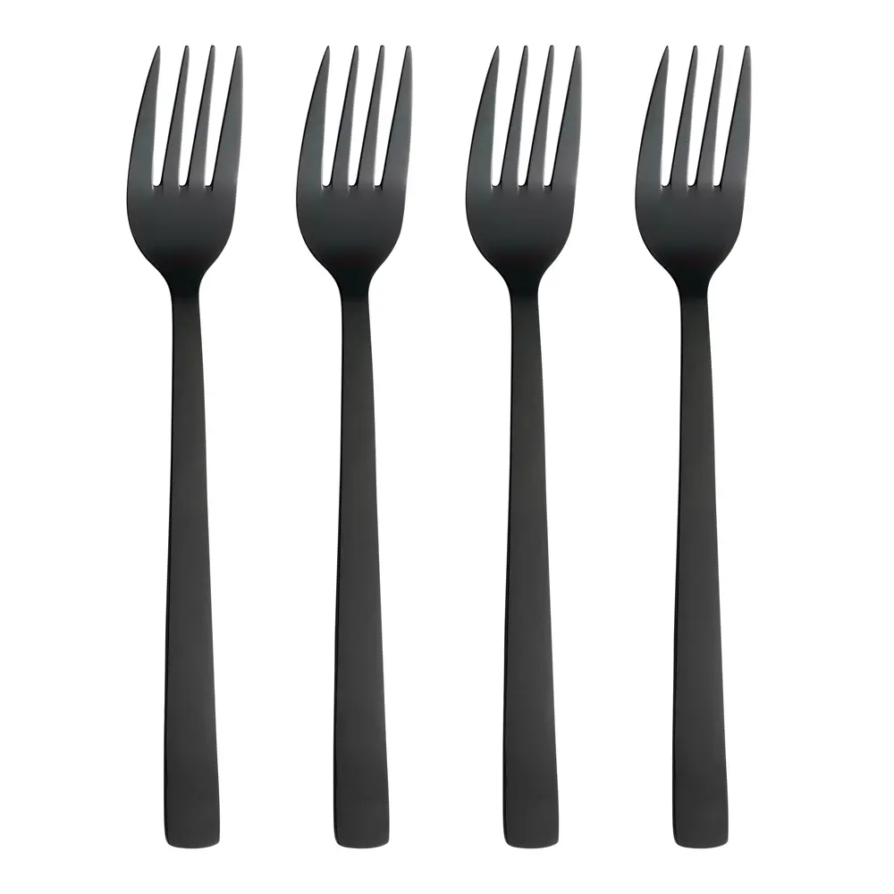 Raw gaffel 4 stk svart