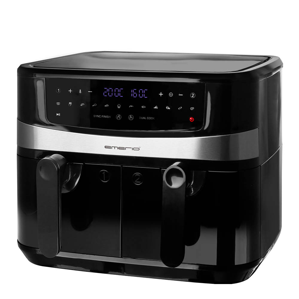 EMERIO – Dubbel airfryer 10 L svart