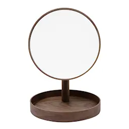 Wireworks Magnify Mirror Bordsspegel med bricka 25 cm Valnöt