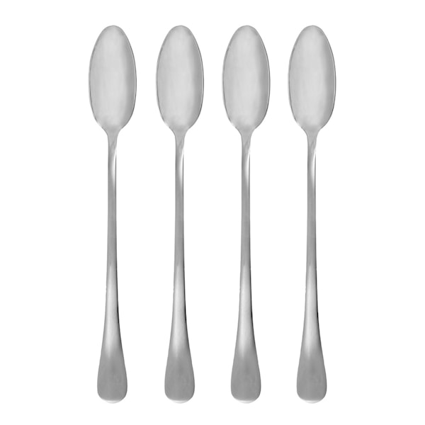 Brush lång sked 19,5 cm 4-pack silver finish