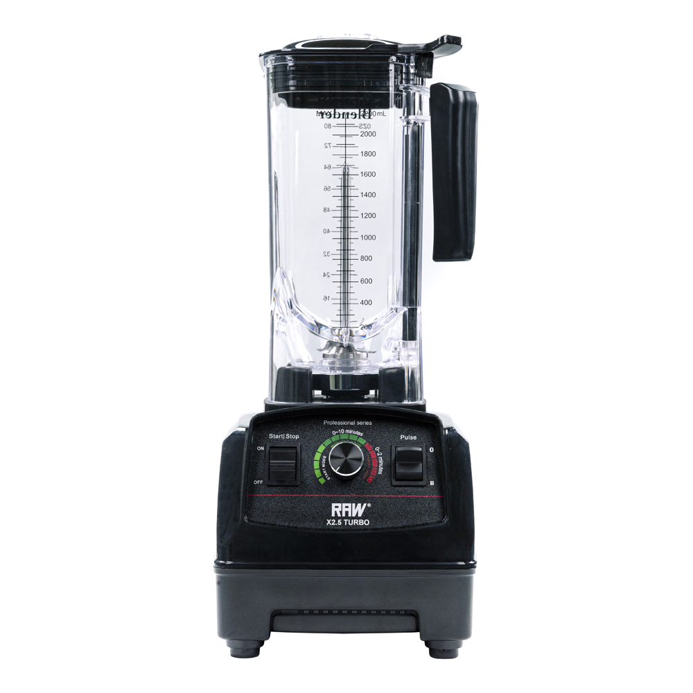 RAW – High Speed Blender X 2,5 Turbo 1800 W Svart