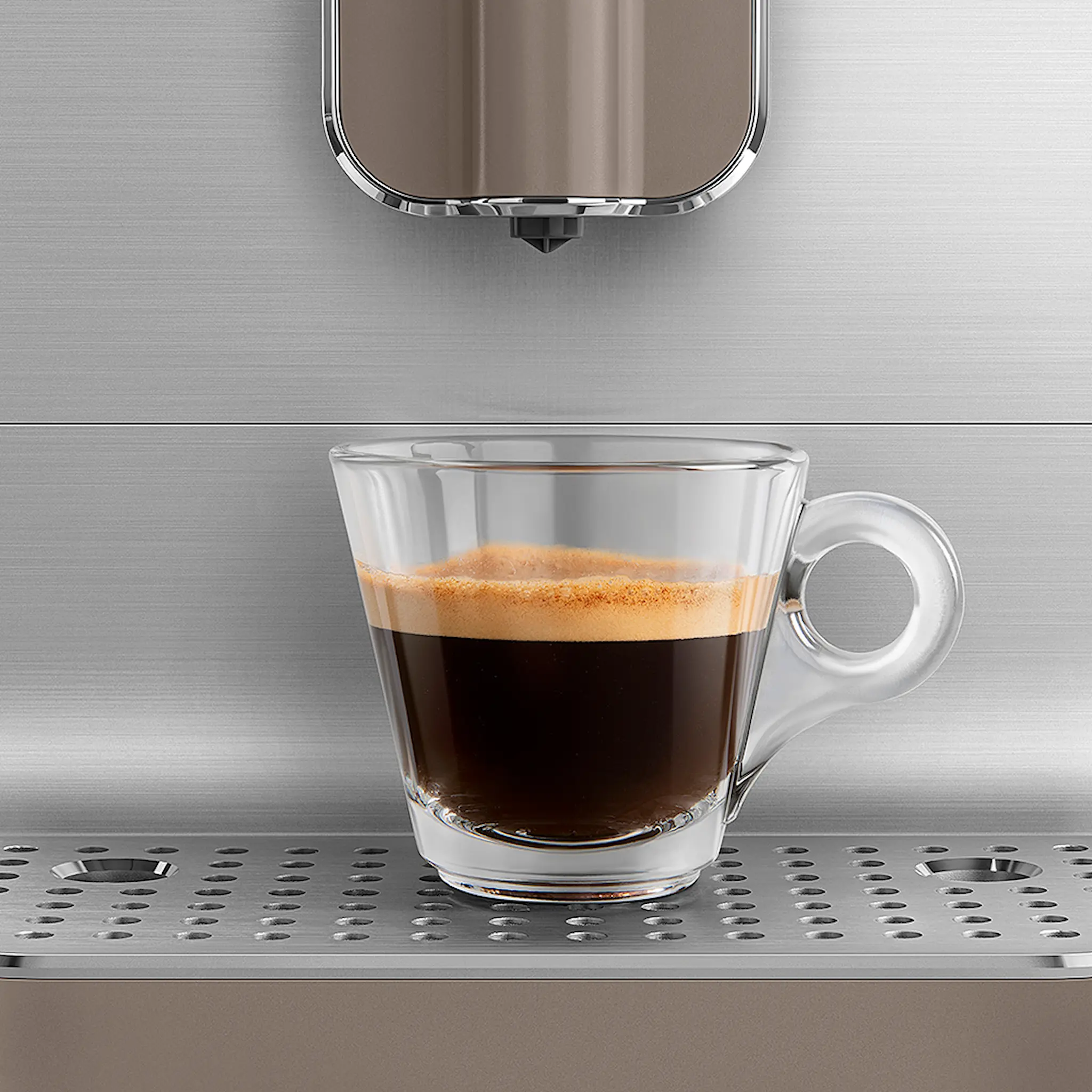SMEG Smeg 50's Style Helautomatisk Kaffemaskin BCC01 Taupe