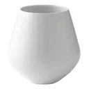 White Fluted Vas 15 cm