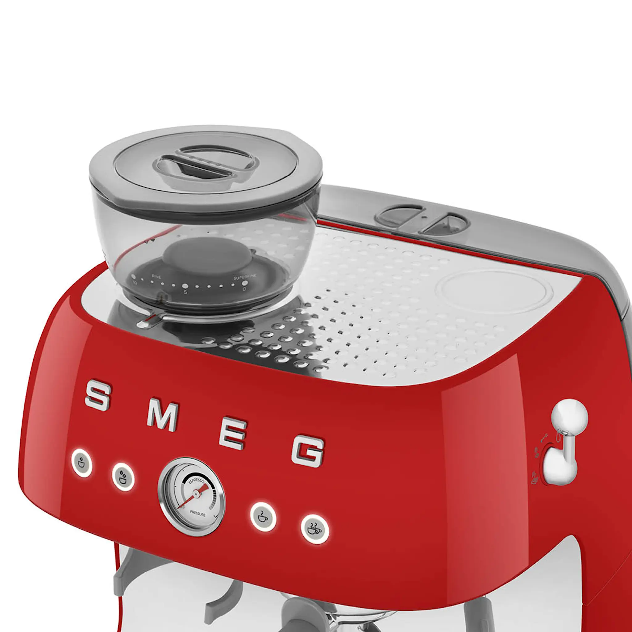 SMEG Smeg Manuell Kaffemaskin med Kvarn EGF03 Röd
