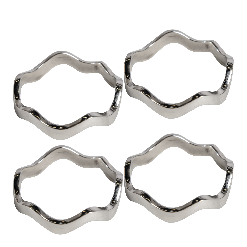 Sagaform - Servettringar Anna 5 cm 4-pack Silver Silver