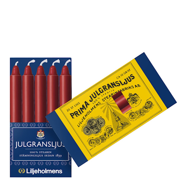 Julgransljus 11,7 cm 20-pack röd