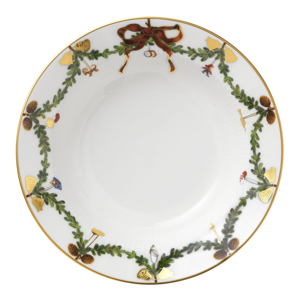 Royal Copenhagen – Star Fluted Christmas Tallrik Djup 17 cm