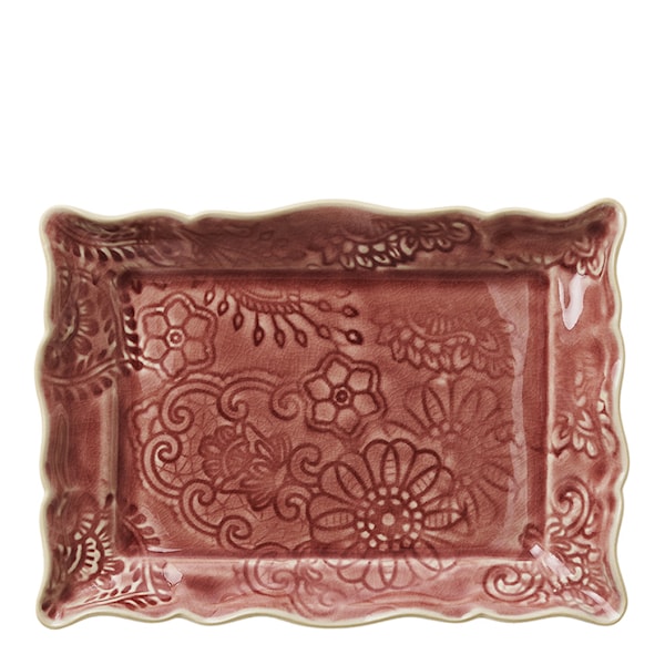 Arabesque Assiett 19x13 cm Old Rose