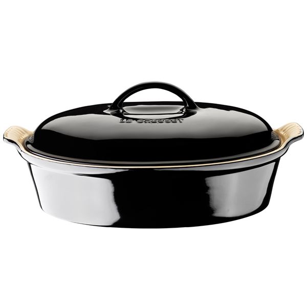 Le Creuset - Heritage ovalt fat 36 cm black