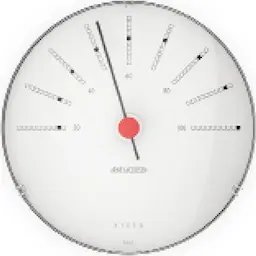 Arne Jacobsen Bankers Hygrometer 12 cm Vit