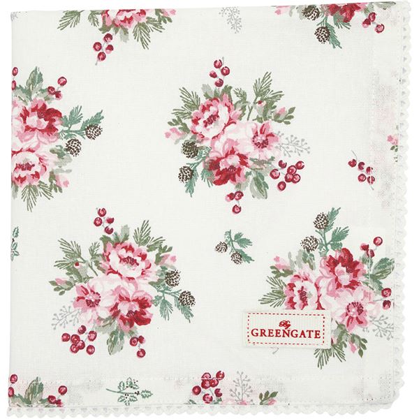 GreenGate - Charline Tygservett 40x40 cm M/Spets White