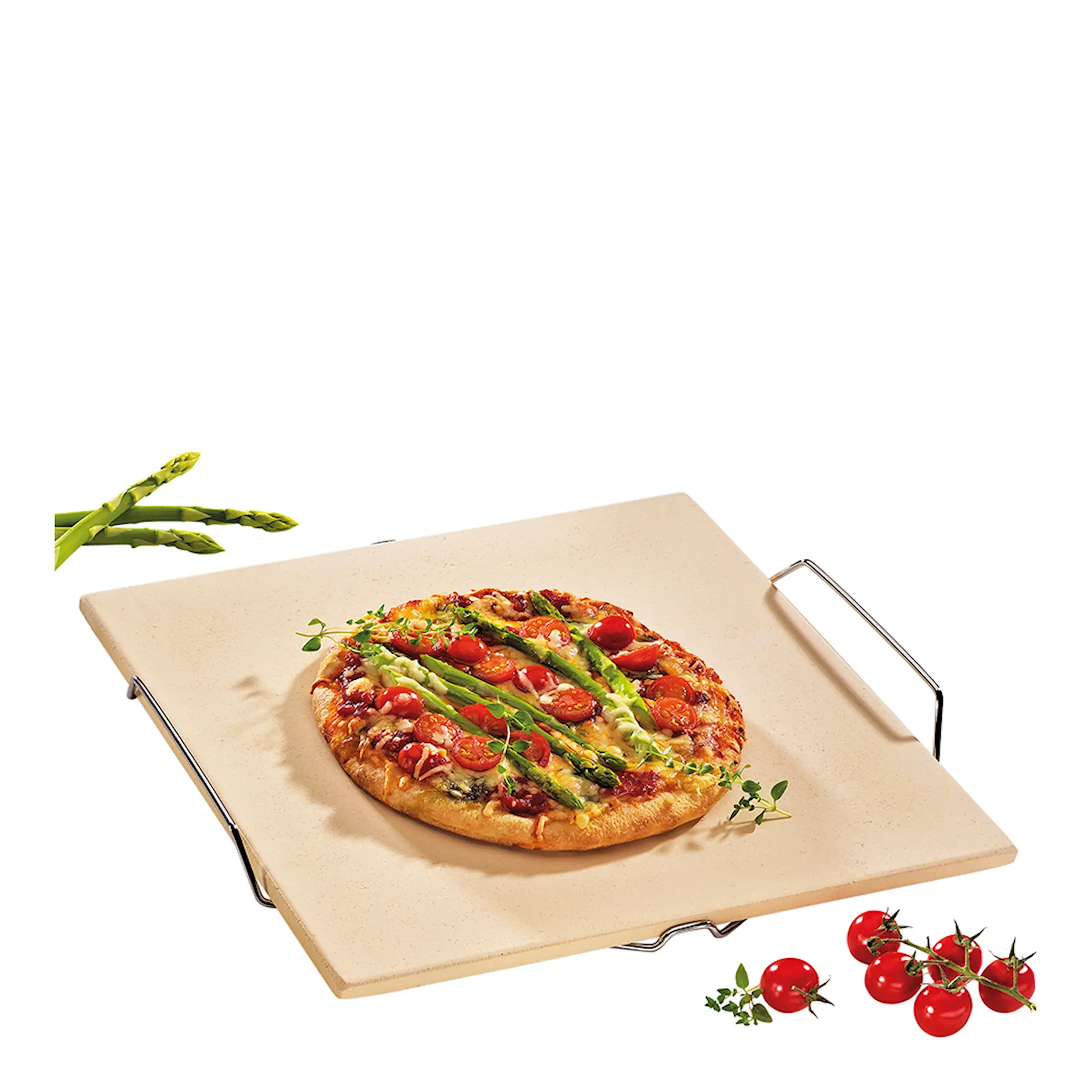 Küchenprofi Pizzakivi telineellä 35 cm