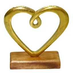 Dorre Hedy skulptur hjerte 16 cm gull