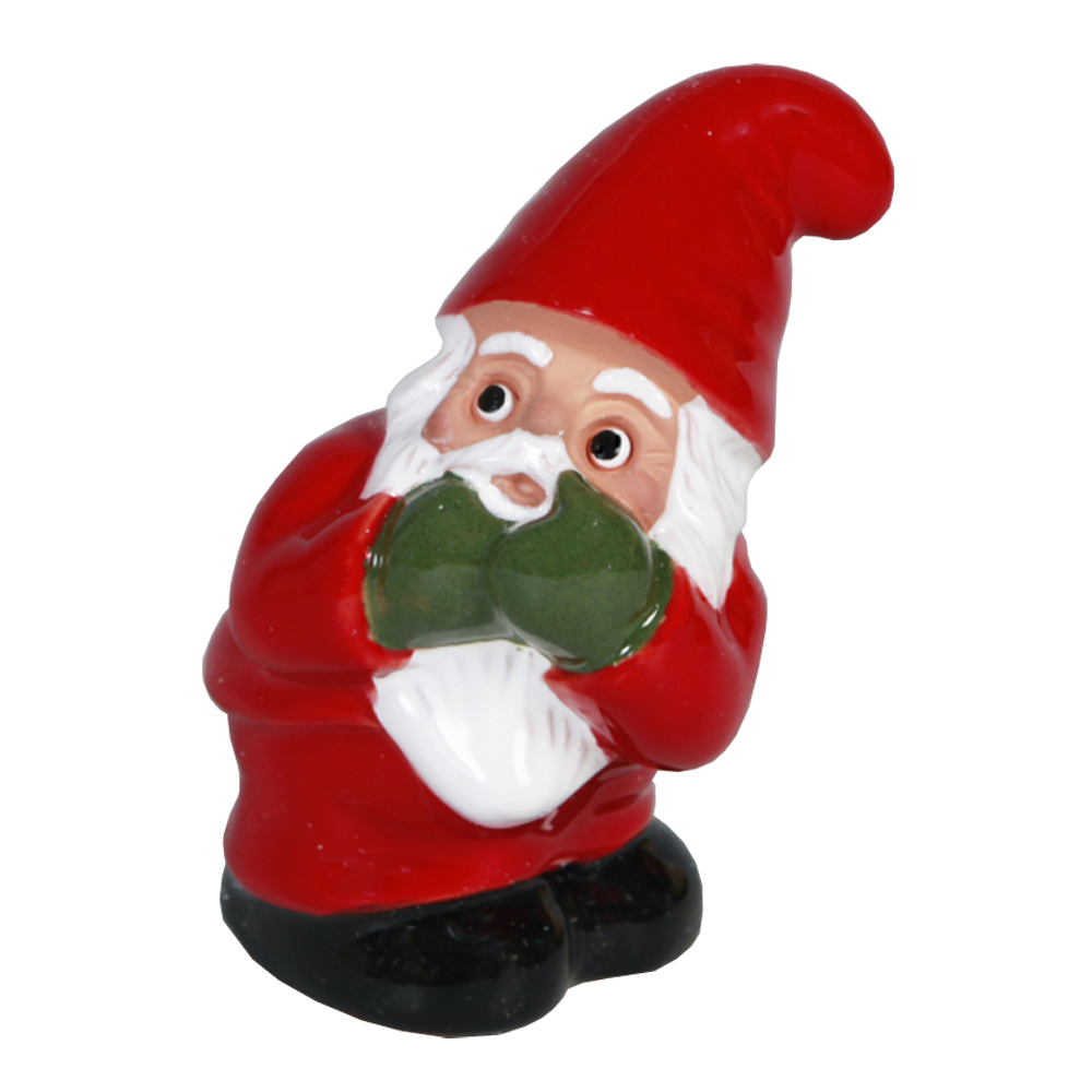 ROLF BERG KERAMIK – Tomte Blyger 11 cm Röd